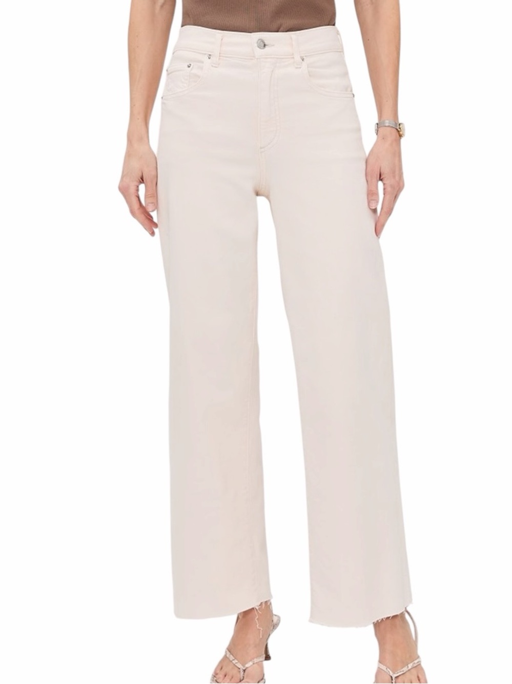 AYR Creamy White "Secret Sauce"Wide Leg High-Rise Jeans 24 NEW?